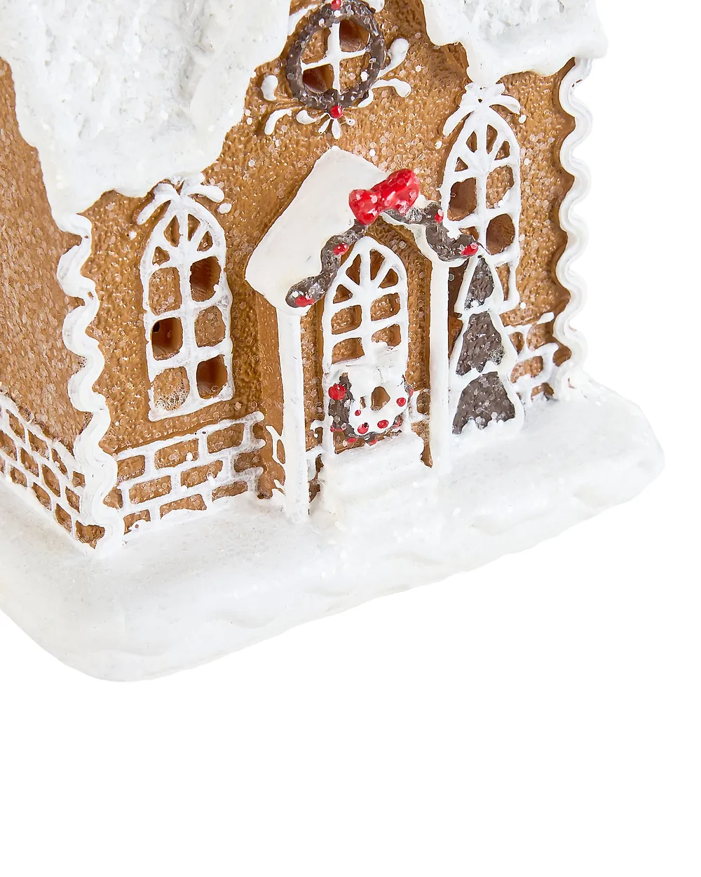 Weihnachtsdekoration 3er Set LED RIMPI 21/25/26 cm Haus Braun_1175178