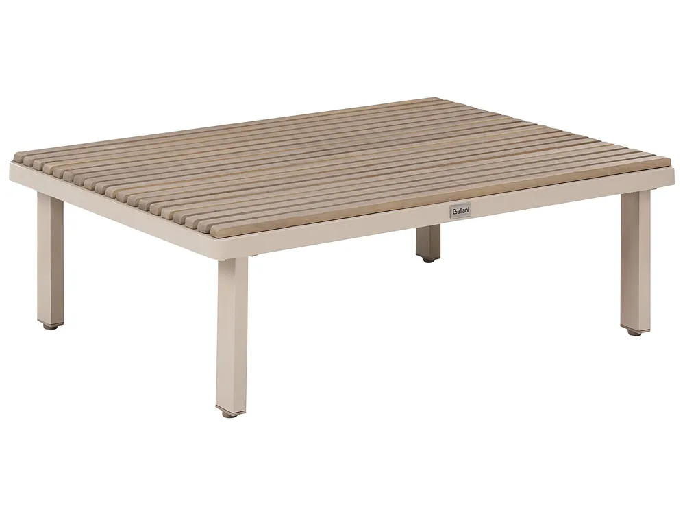 Outdoor Couchtisch FIVIZZANO 90 cm 70 cm Akazienholz Beige_1159295