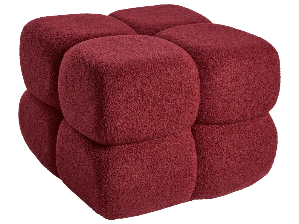 Pouffe CALIENTE Boucle Dark Red_1069726