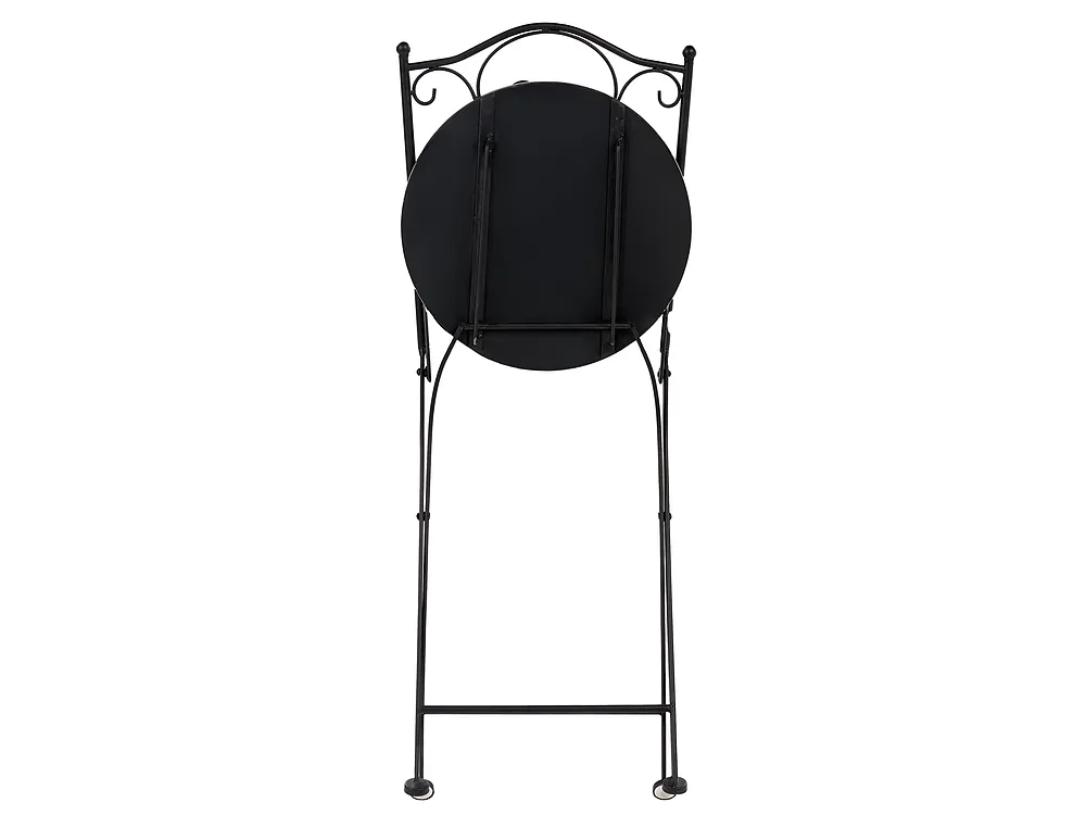Bistro Set SIROLO Metall Weiß / Blau_1155684