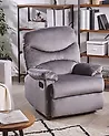 Recliner Chair ESLOV with Footrest Velvet Grey