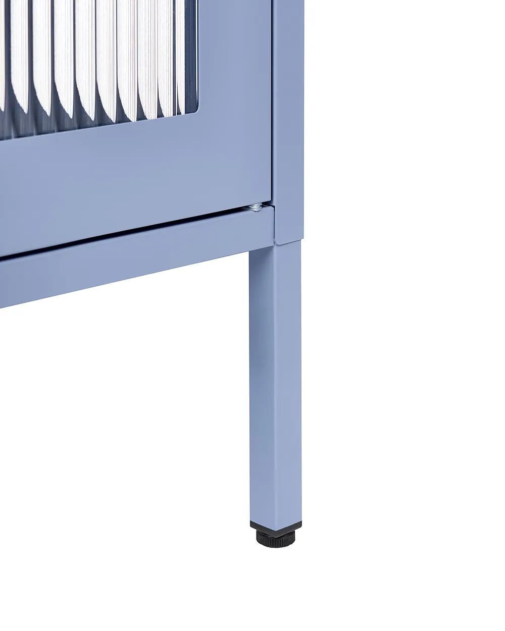 Vitrine mit Glastüren HARLYN  90 cm Metall Blau_1160858