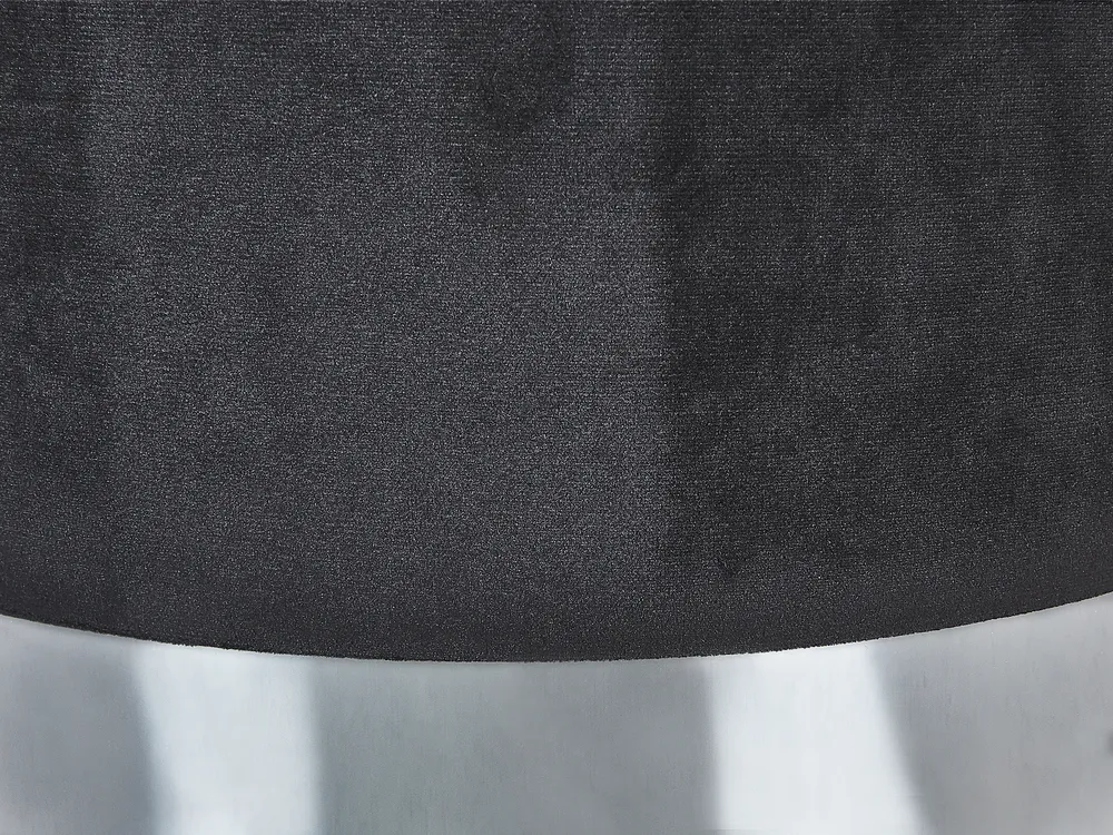 Set of 2 Storage Pouffes DORIS Velvet Black_782028