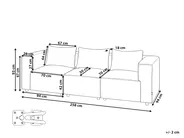 Modulsofa 3-Sitzer AXEBO Bouclé Beige_1076113