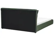Bett mit Lattenrost Stoff BAJONNA 160 x 200 cm Dunkelgrün_1010731