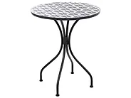 Bistro Set SIROLO Metall Weiß / Blau_1155675