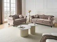 Living Room Set 5 Seater SKIEN Velvet Taupe_1034475
