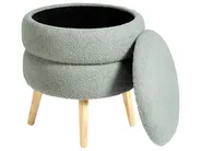 Storage Stool OKATON Boucle Green_949049