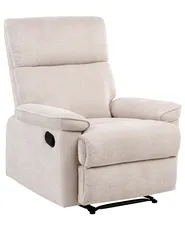 Fernsehsessel EVERTON mit Fußstütze Stoff Beige_963720