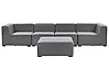 Garden Sofa with Ottoman 4 Seater AREZZO Modular Grey