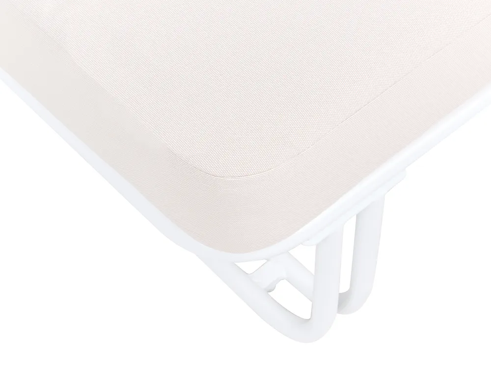 Garden Lounge Set with Table and Ottoman 3 Seater CAMEROTA  Metal White_1159167