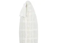 Dekokissen DOURIS 30 x 60 cm Hellbeige Kariertes Muster_902371