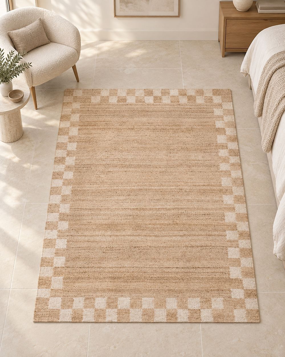 Rug BEED Light Beige 160 x 230 cm Jute