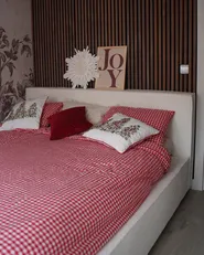 Bett mit Lattenrost Bouclé MIRANDE 160 x 200 cm Cremeweiß_979058