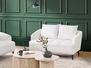 Sofa 2-Sitzer HOBRO Bouclé Weiß_943807