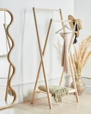 Coat Stand DENVER Light Brown_935391