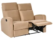 Sofa manuell verstellbar 2-Sitzer VERDAL Samtstoff Hellbraun_1081245