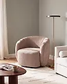 Drehsessel TORE drehbar Stoff Taupe
