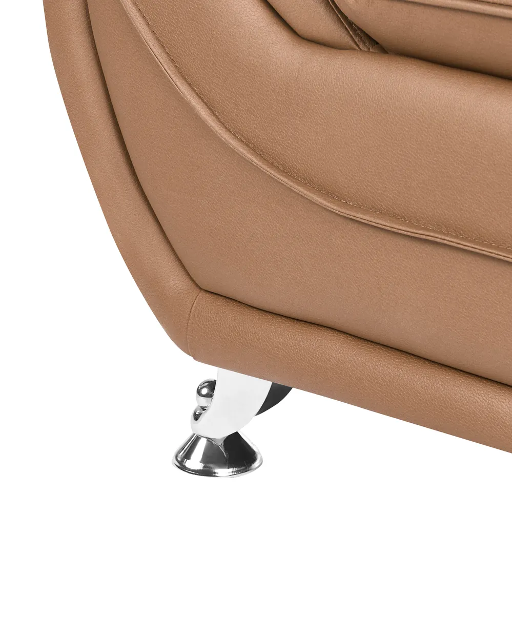 Armchair LEIRA Faux Leather Golden Brown_1058407