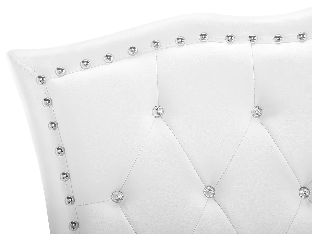 Bed Faux Leather METZ 140 x 200 cm (EU Double) White_676795