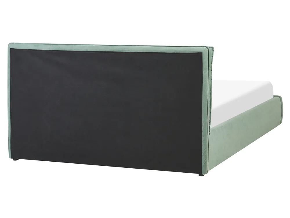 Postelja s prostorom za shranjevanje BAJONNA Žamet Meta 160 x 200 cm_842844
