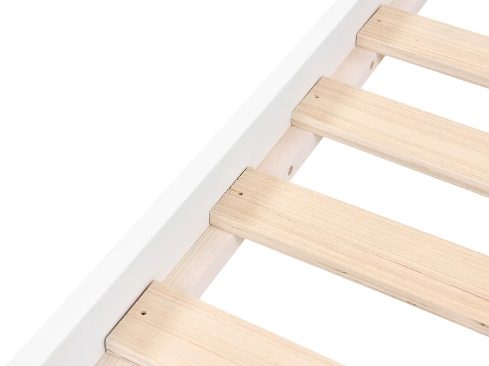 Hochbett Kiefernholz REVIN 90 x 200 cm Weiß_880442