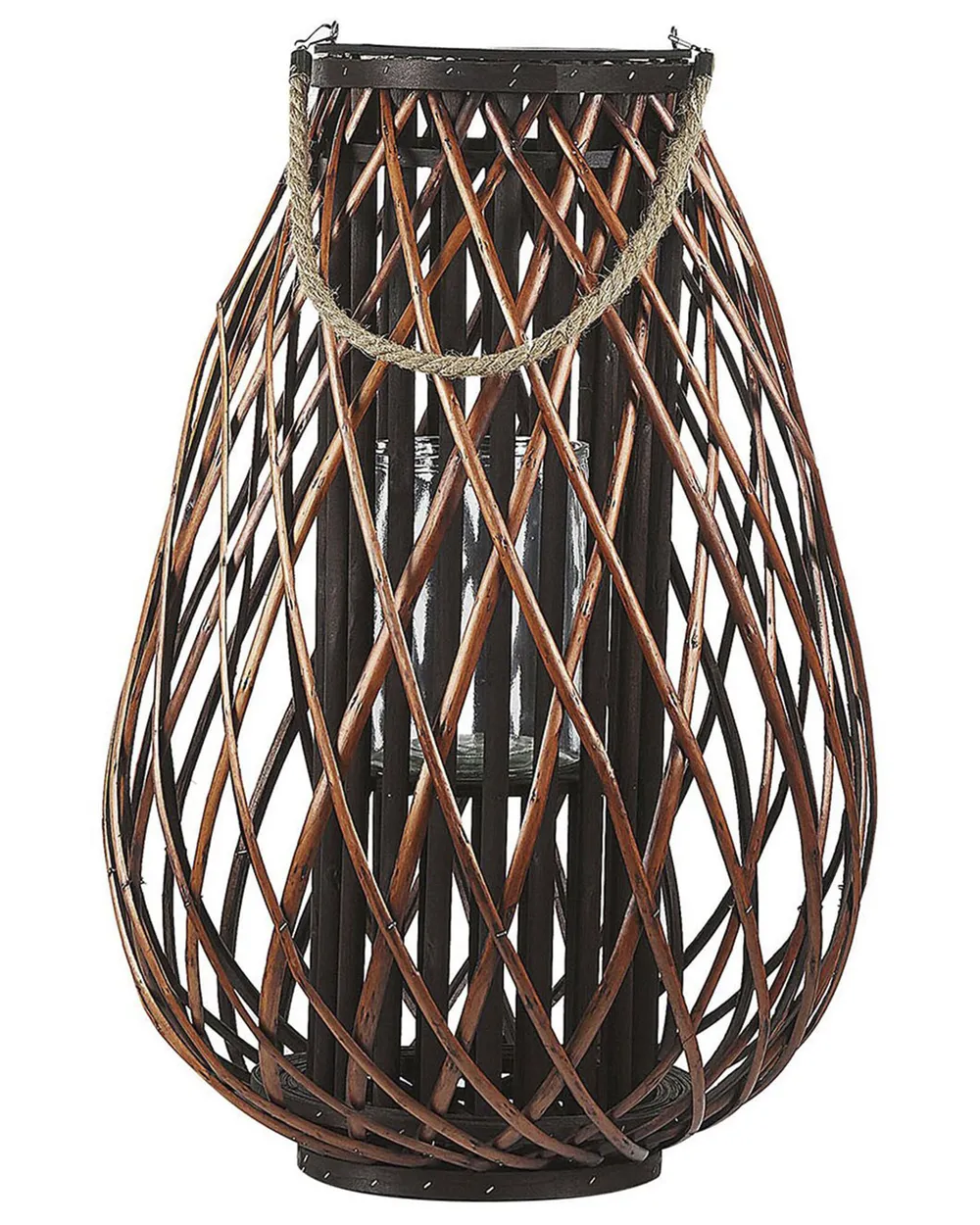 Laterne KIUSIU 60 cm Weidenholz Braun