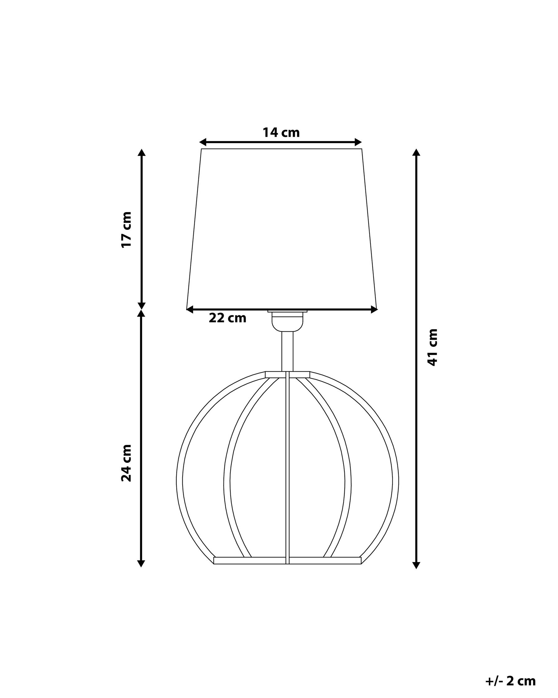 Tischlampe SAMO Braun / Weiß_799785