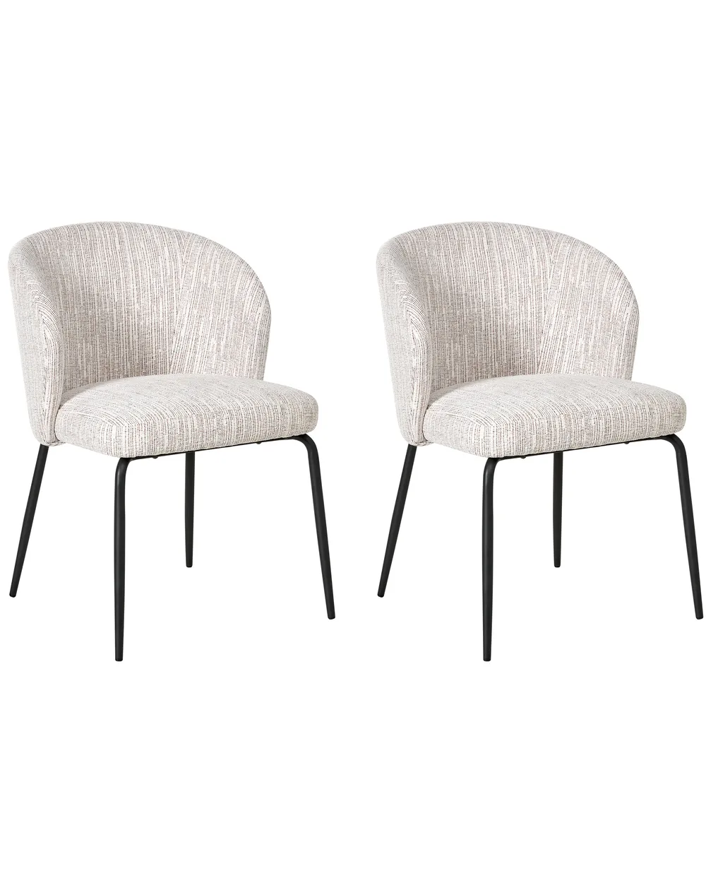Set of 2 Dining Chairs ZANA Fabric Multicolour_1100347