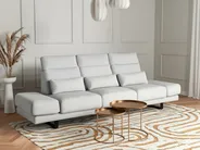Sofa 3-Sitzer IKAST Stoff Hellgrau_969326
