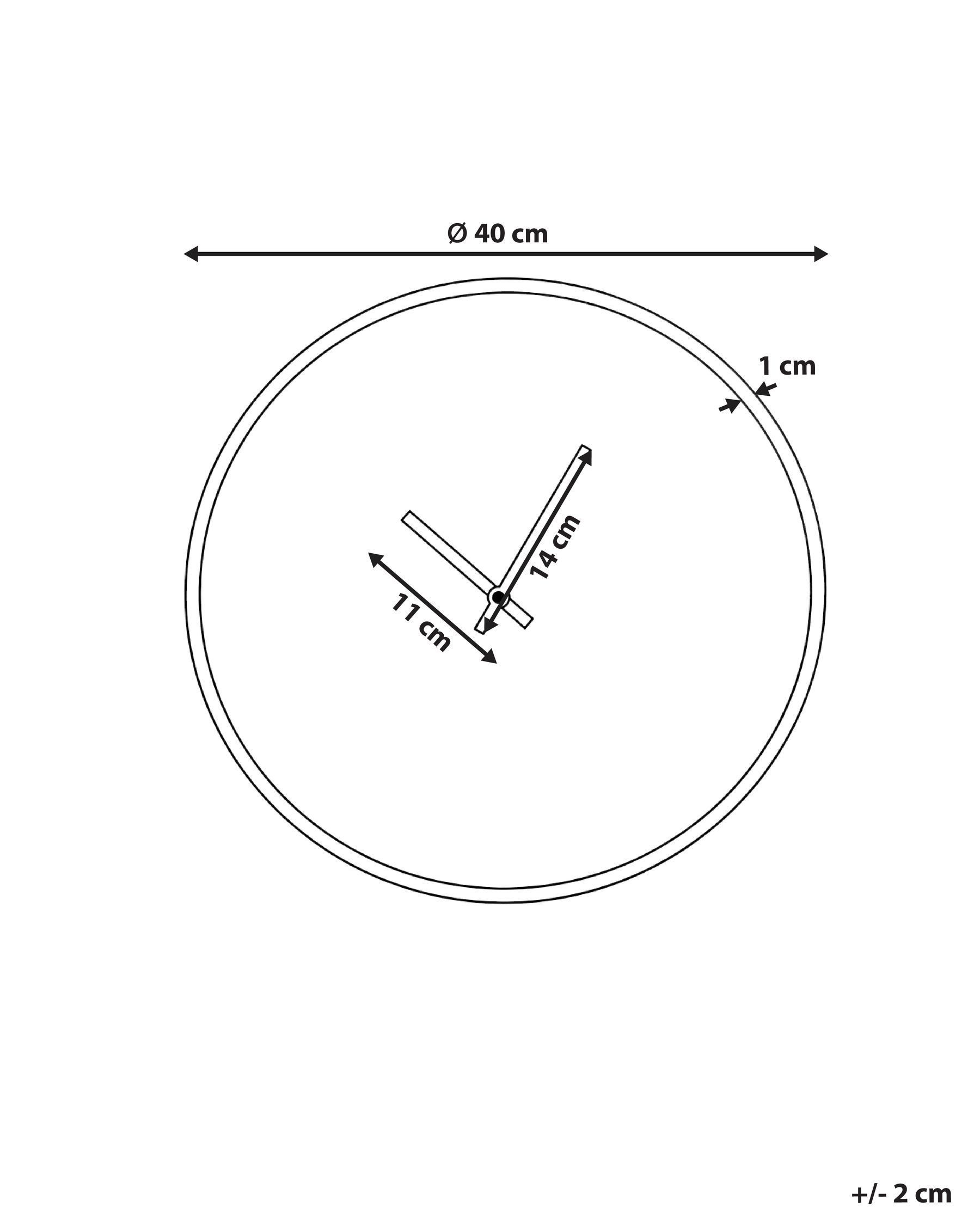 Wanduhr LUCENS 40 cm Schwarz_1037122