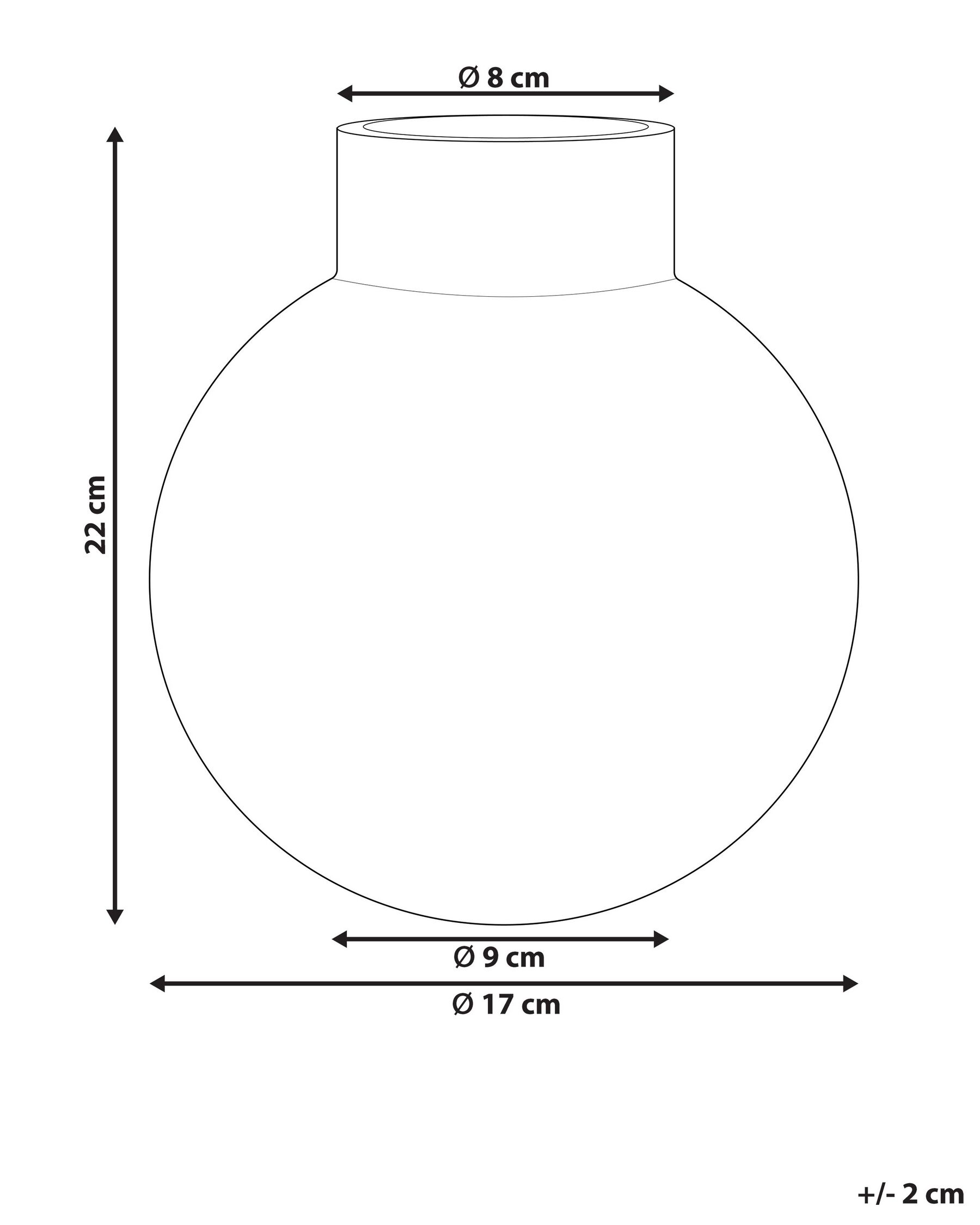 Blumenvase POLYDROSOS 22 cm Glas Grau_838090