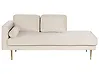 Linksseitige Chaiselongue MIRAMAS Samtstoff Beige