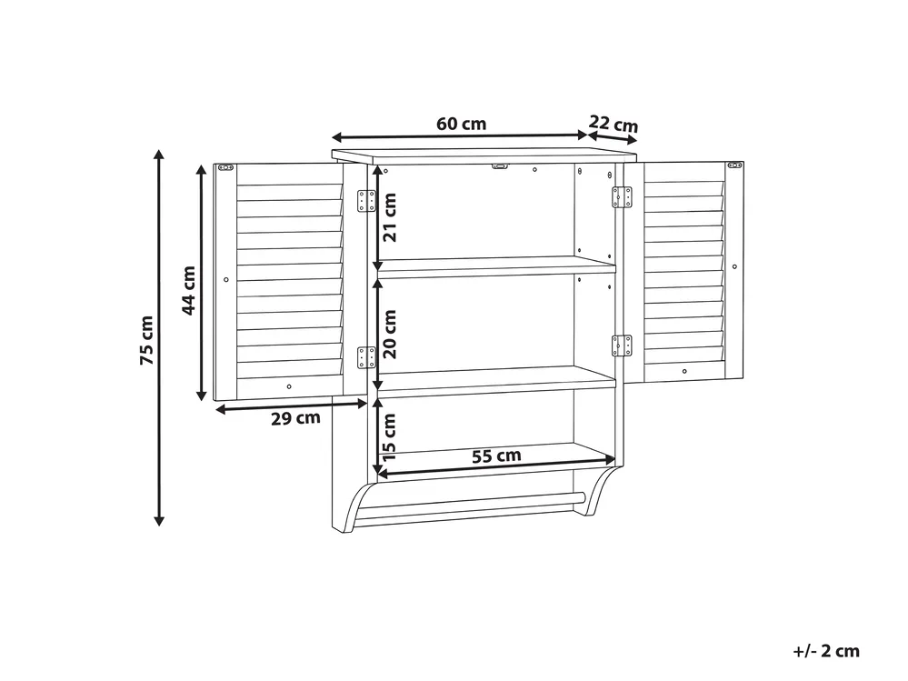 Bad-Wandschrank SENGUER 60 cm Weiß_1114892
