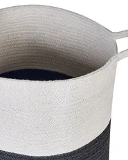 Set of 2 Baskets PAZHA Cotton Black_840619