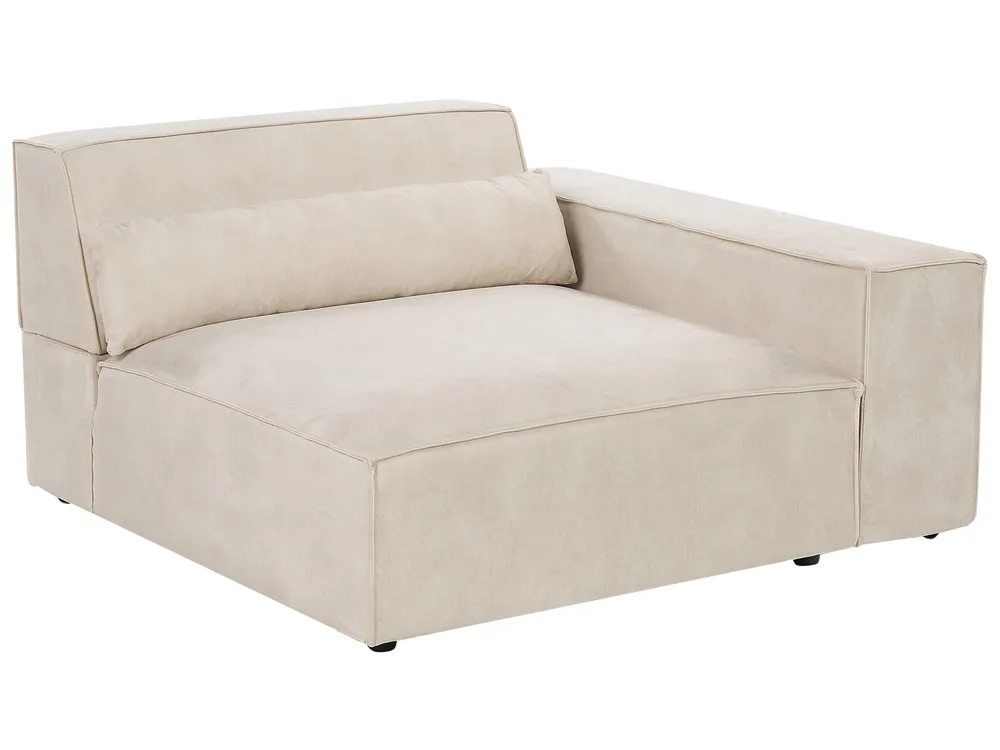 Modular Sofa 2 Seater HELLNAR Velvet Light Beige_910689