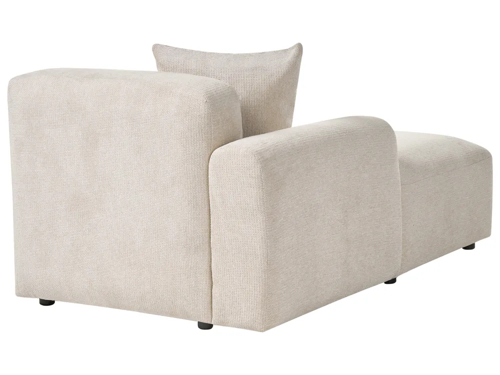 Modular Corner Sofa 3 Seater HEDE Fabric Light Beige Right Hand_1092123