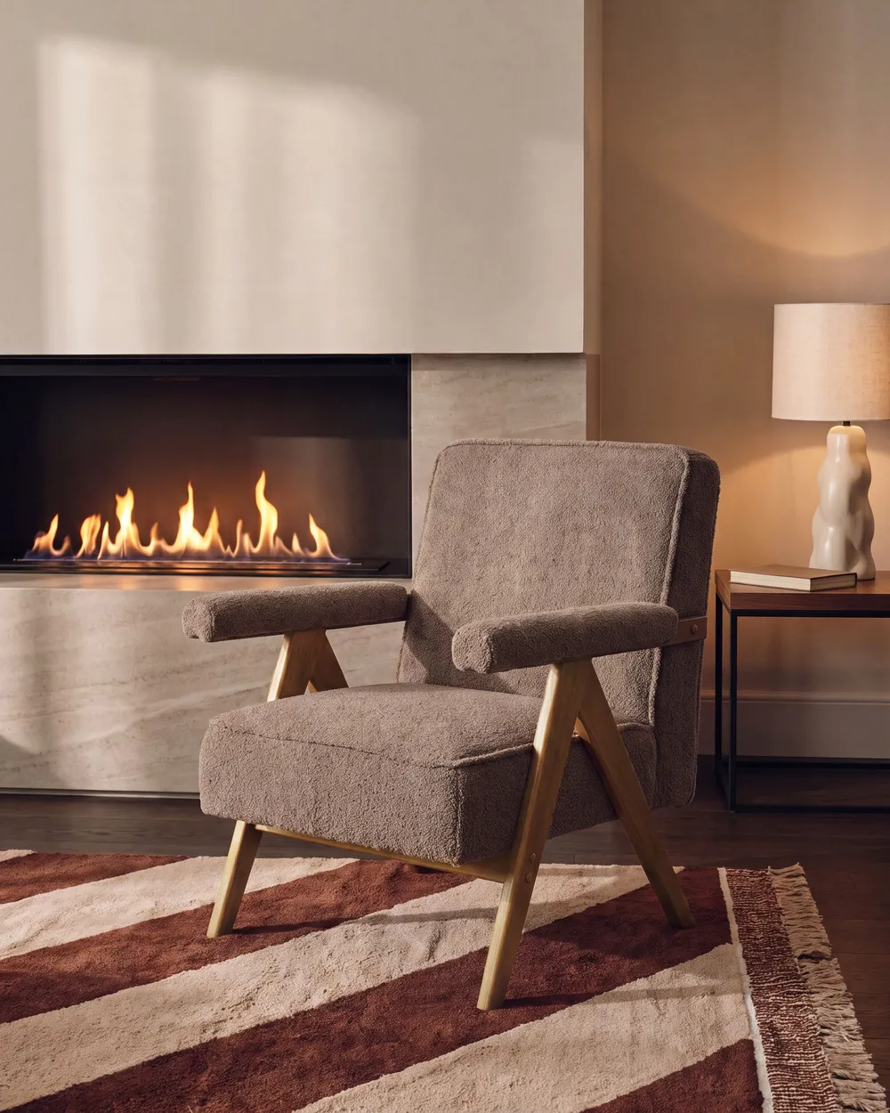 Sessel EVJE Bouclé Taupe_1098721