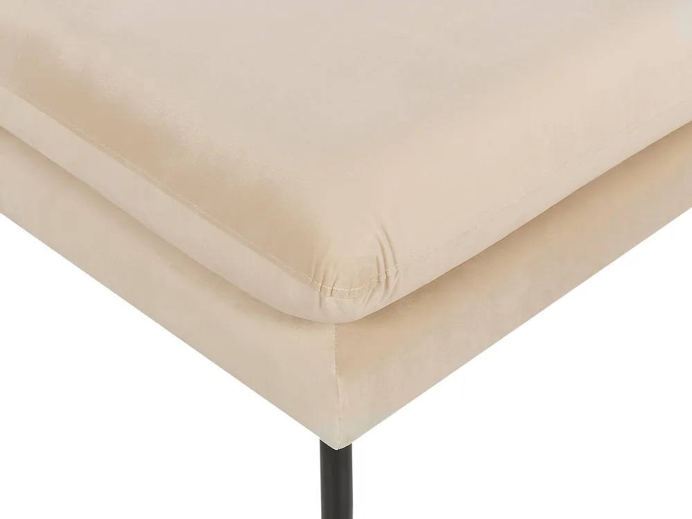 Ottomane VINTERBRO Samtstoff Beige_897429