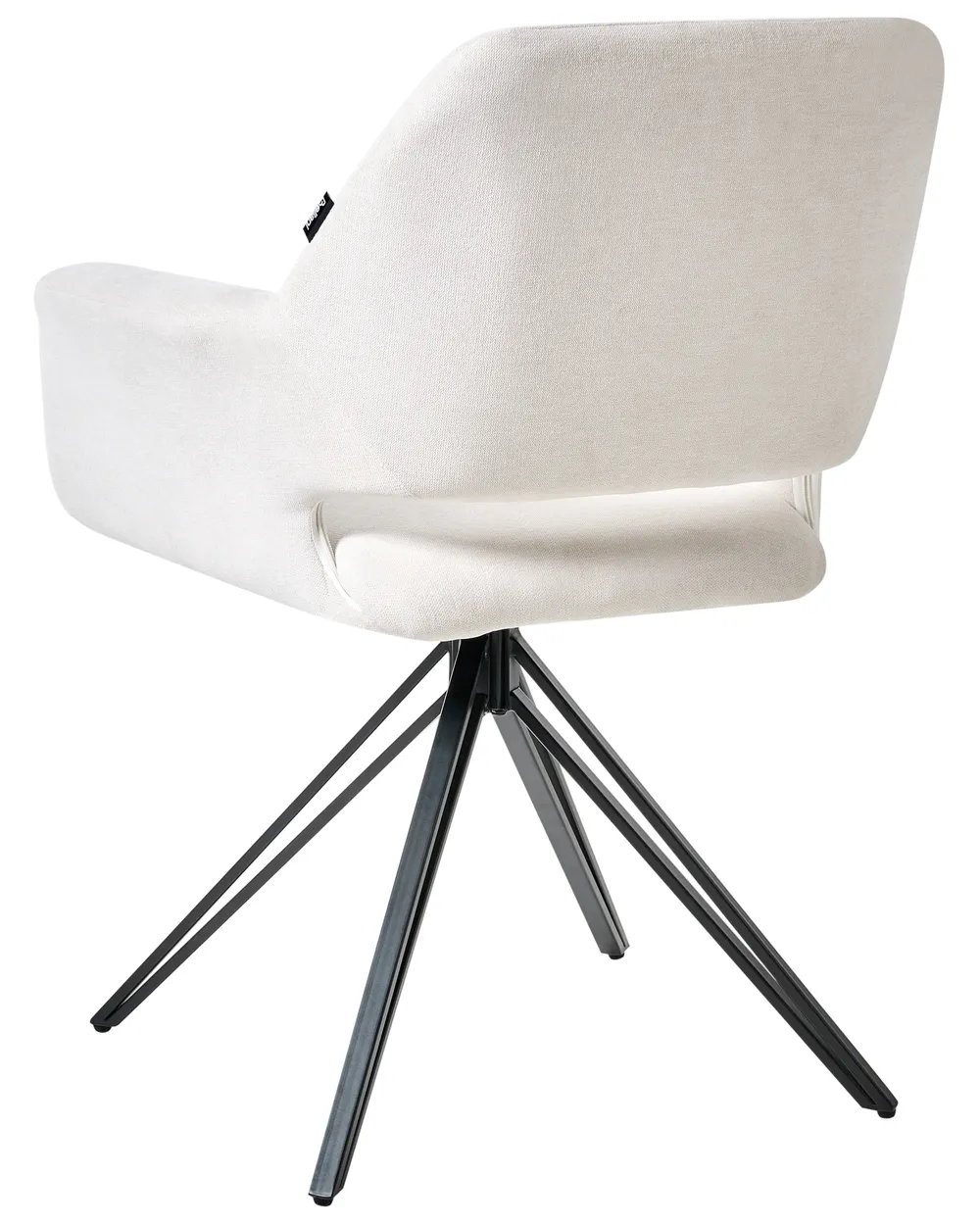Set of 2 Dining Chairs CINEY Fabric Off-White_992663