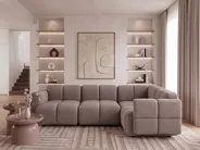 Modul Ecksofa 4-Sitzer MAKSABERG Stoff Taupe linksseitig_1136367
