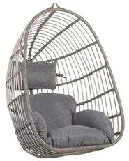 Hängesessel CASOLI Polyrattan Grau_765015