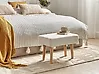 Hocker TAKOMA Bouclé Weiß