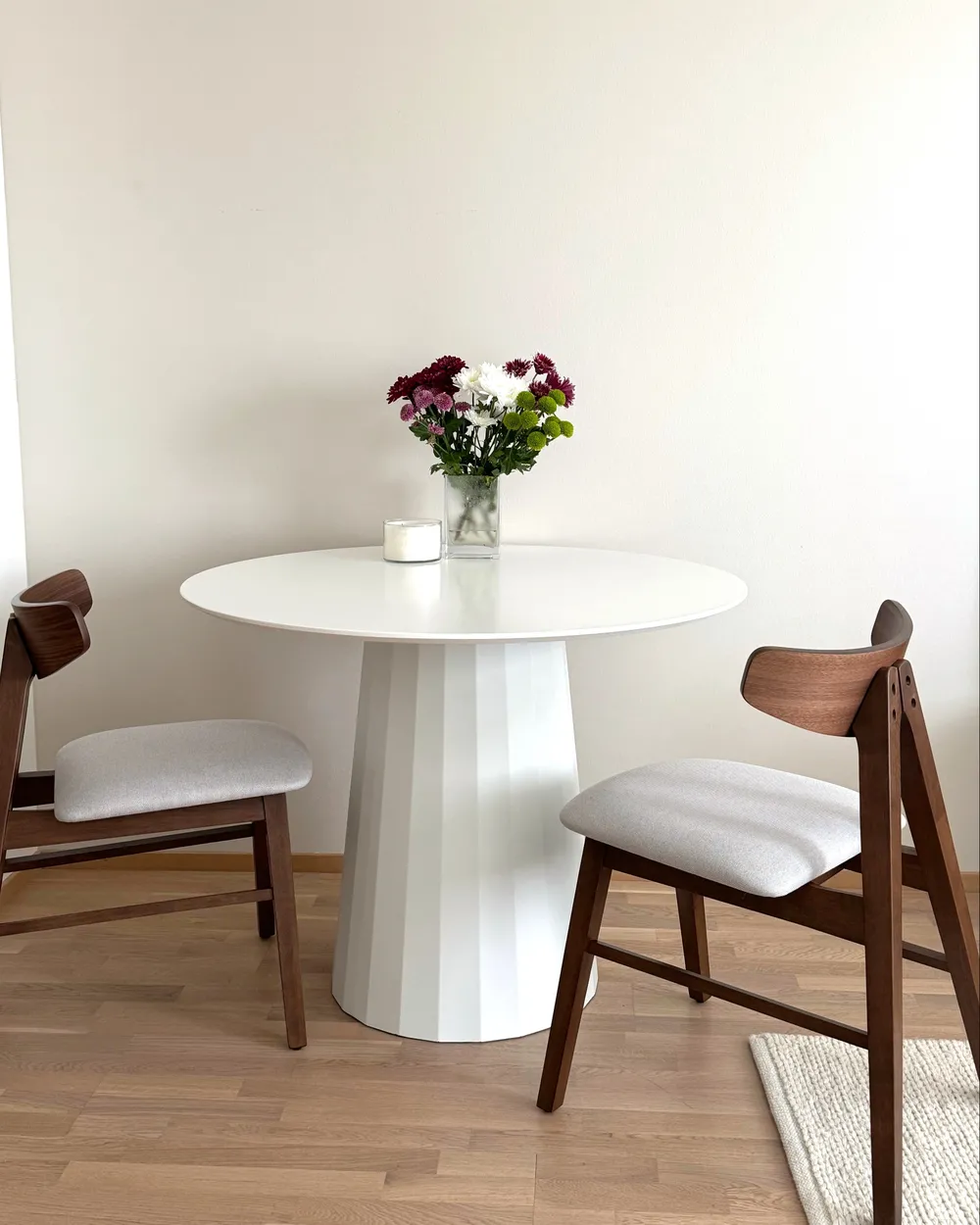 Esstisch PLATO Weiß 100 cm 100 cm Metall
