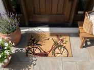Fußmatte AVAK Naturfarben 40 x 60 cm Fahrrad Kokosfasern_1050283