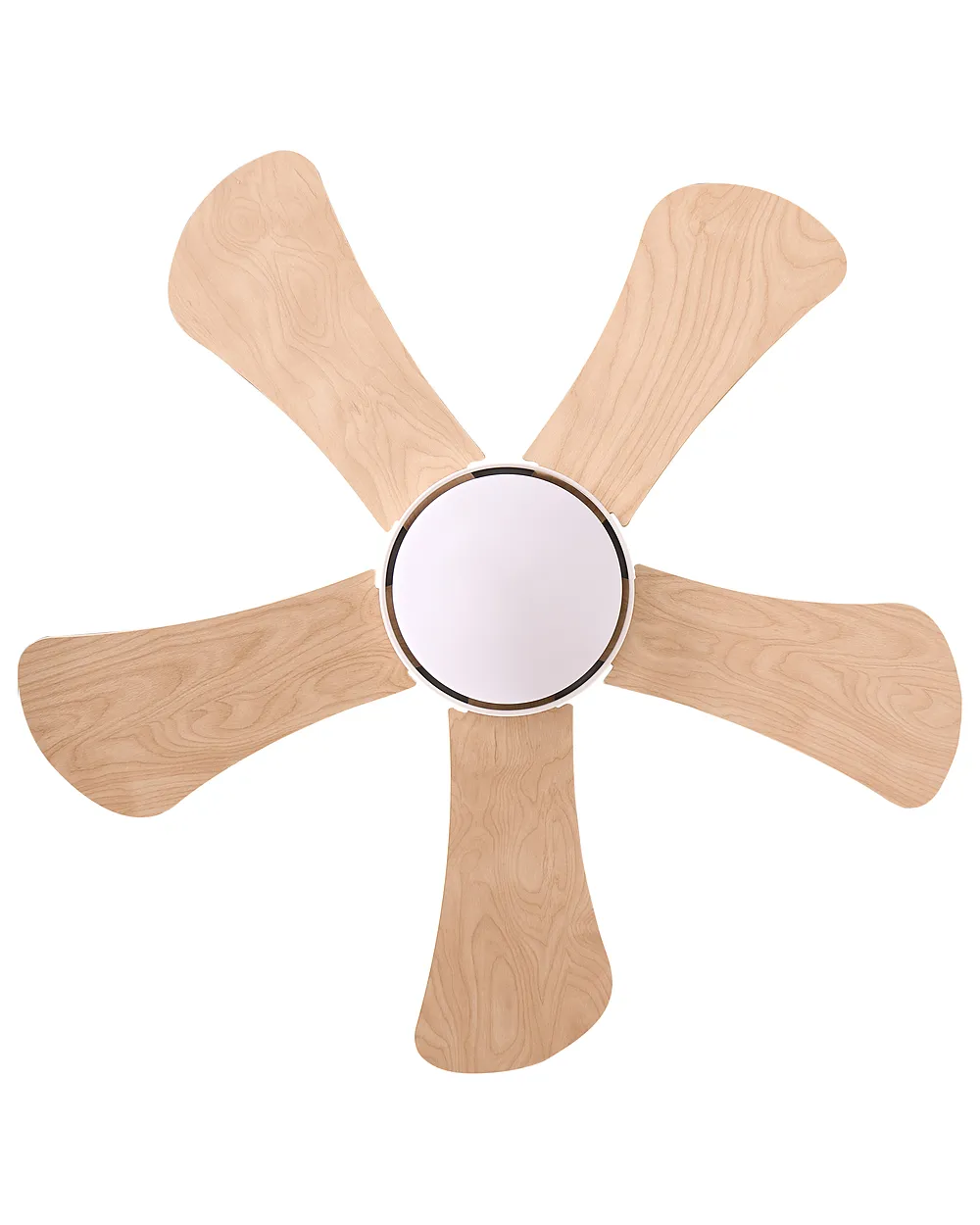 Ventilateur de plafond avec lampe BIVENS Avec télécommande LED Beige clair_1133269