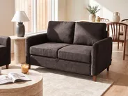 Sofa 2 Seater MARE Fabric Dark Brown_1100093