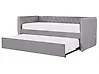Ausziehbett Samtstoff GASSIN 90 x 200 cm Grau