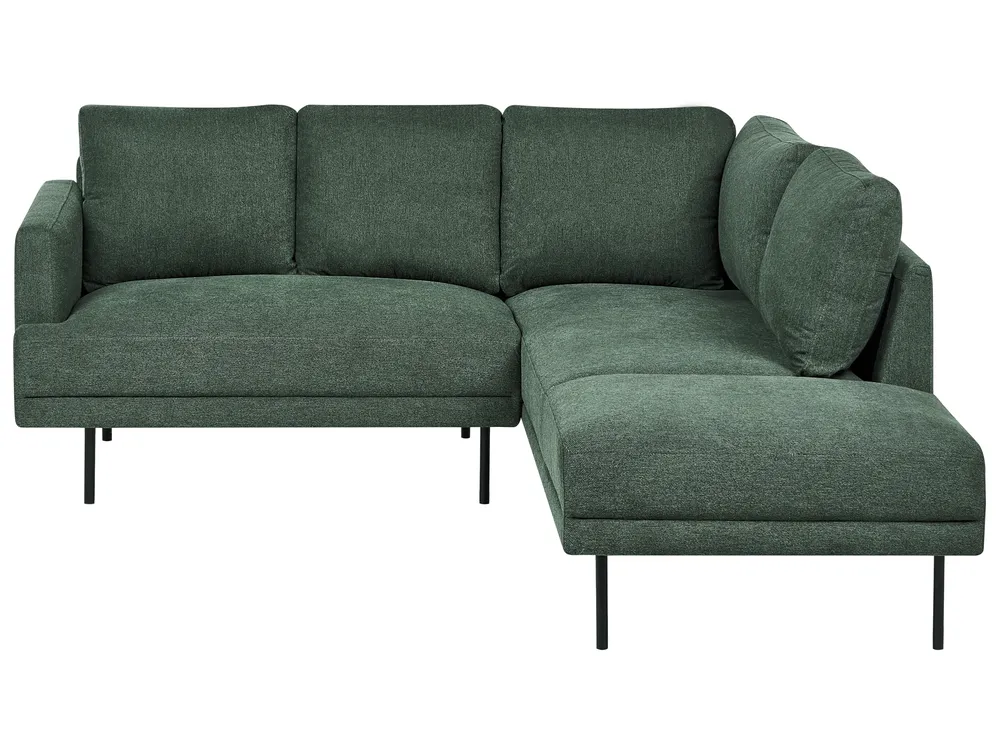 Ecksofa 4-Sitzer BREDA Stoff Dunkelgrün linksseitig_885961