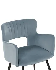 Esszimmerstuhl 2er Set SANILAC Samtstoff Hellblau_847119